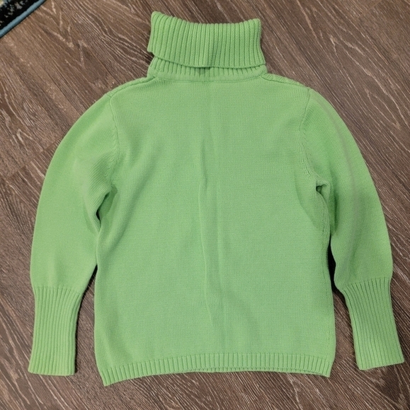 Jillian‎ Nicole Spring Green Detailed Turtleneck NWOT Petite Large - Picture 7 of 7